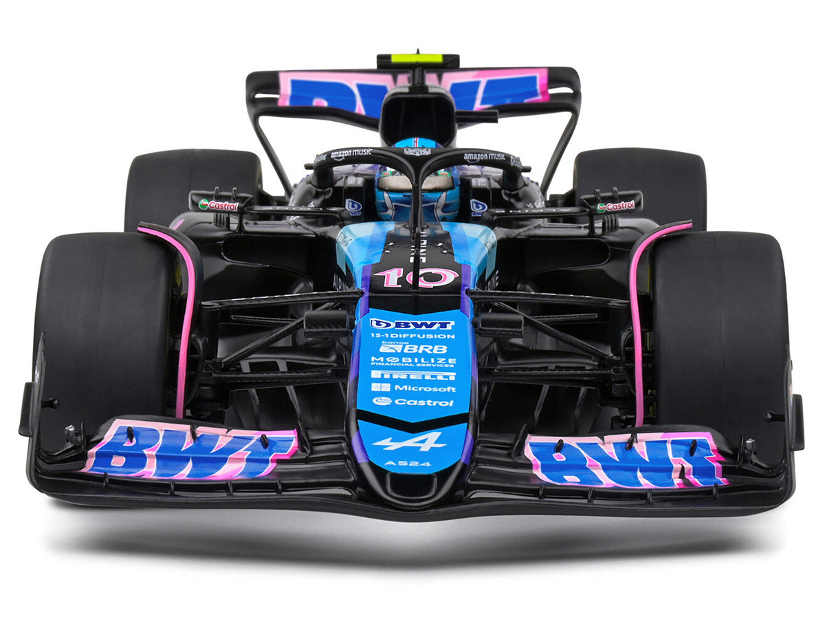 Alpine A524 #10 Pierre Gasly "BWT" Formula One F1 Monaco GP (2024) "Competition" Series 1/18 Diecast Model Car by Solido Solido