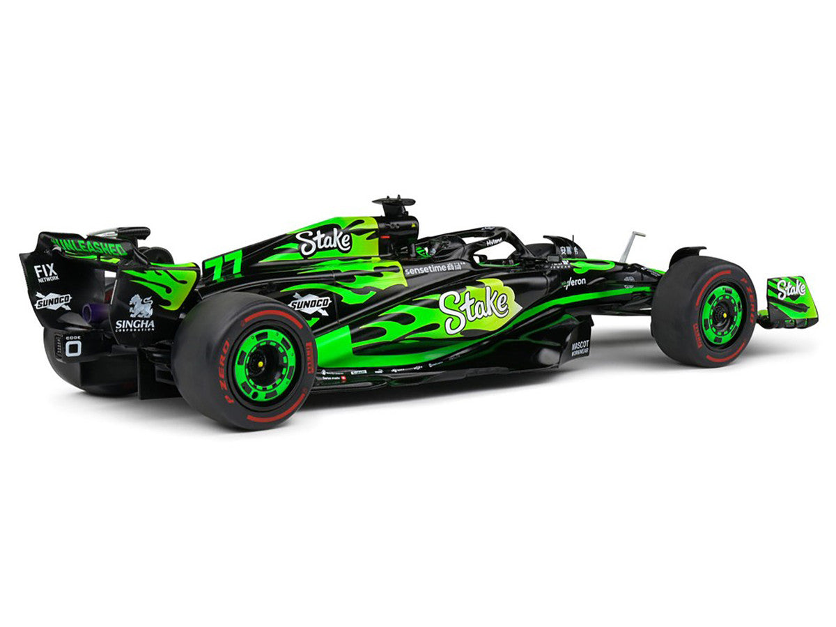 Kick Sauber C44 #77 Valtteri Bottas "Stake F1 Team Kick Sauber" Formula One F1 "Las Vegas GP" (2024) "Competition" Series 1/18 Diecast Model Car by Solido-2