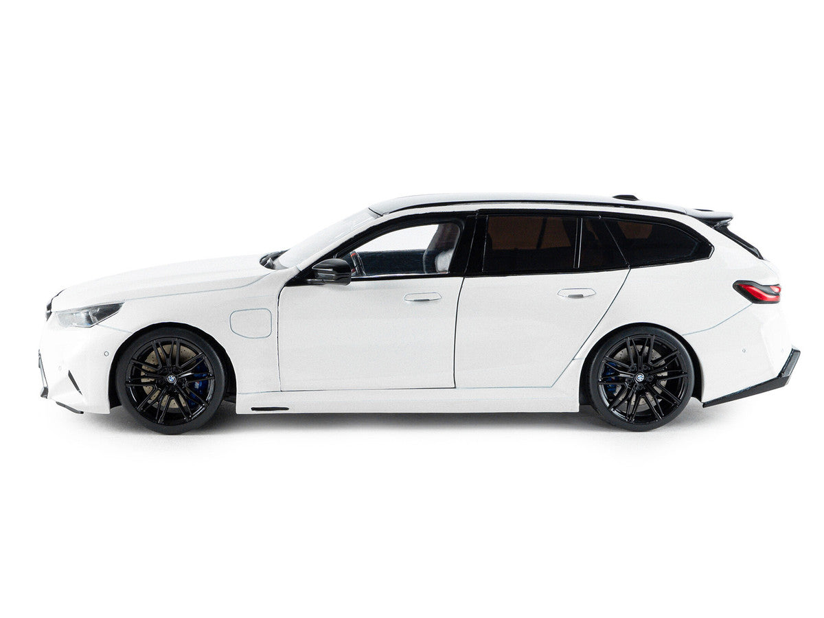 2025 BMW M5 Touring Alpine White with Black Top 1/18 Diecast Model Car by Solido-0