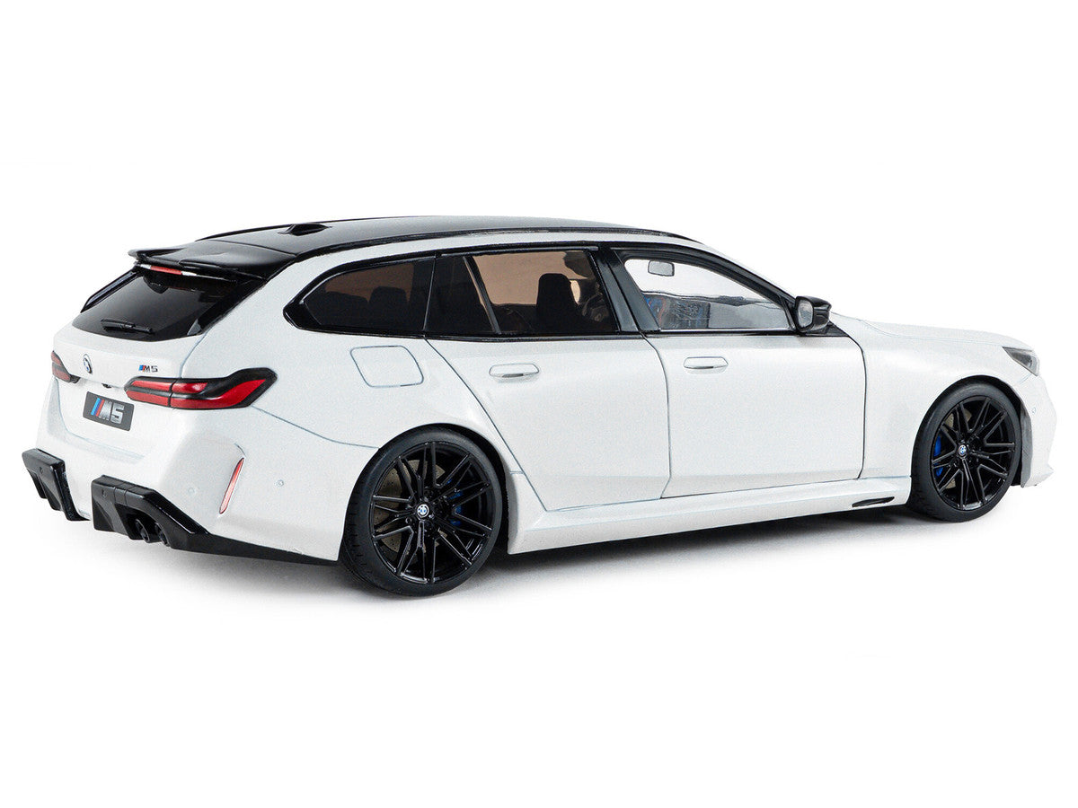 2025 BMW M5 Touring Alpine White with Black Top 1/18 Diecast Model Car by Solido-1