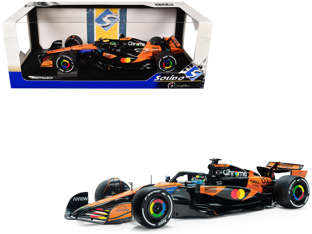 McLaren MCL39 #81 Oscar Piastri "OKX" Winner Formula One F1 "Chinese GP" (2025) "Competition" Series 1/18 Diecast Model Car by Solido-0