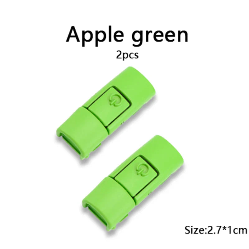 New Colorful Shoelaces Press buckle Metal Shoelace Clip Press Lock Kids Adult Shoes Accessories AF1 Sneaker Kits Metal Laces Tip LadyShow.Store