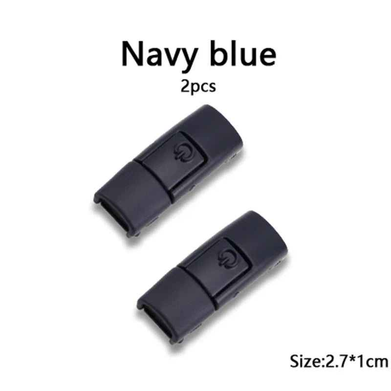 New Colorful Shoelaces Press buckle Metal Shoelace Clip Press Lock Kids Adult Shoes Accessories AF1 Sneaker Kits Metal Laces Tip LadyShow.Store