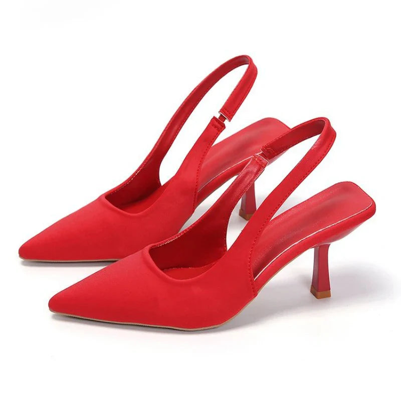 2024 New Sexy Women High Heels Luxury Pointed Toe Women's Pumps Fashion Shallow Sandals Stiletto Heels Women Party Wedding Shoes Pi-Mart