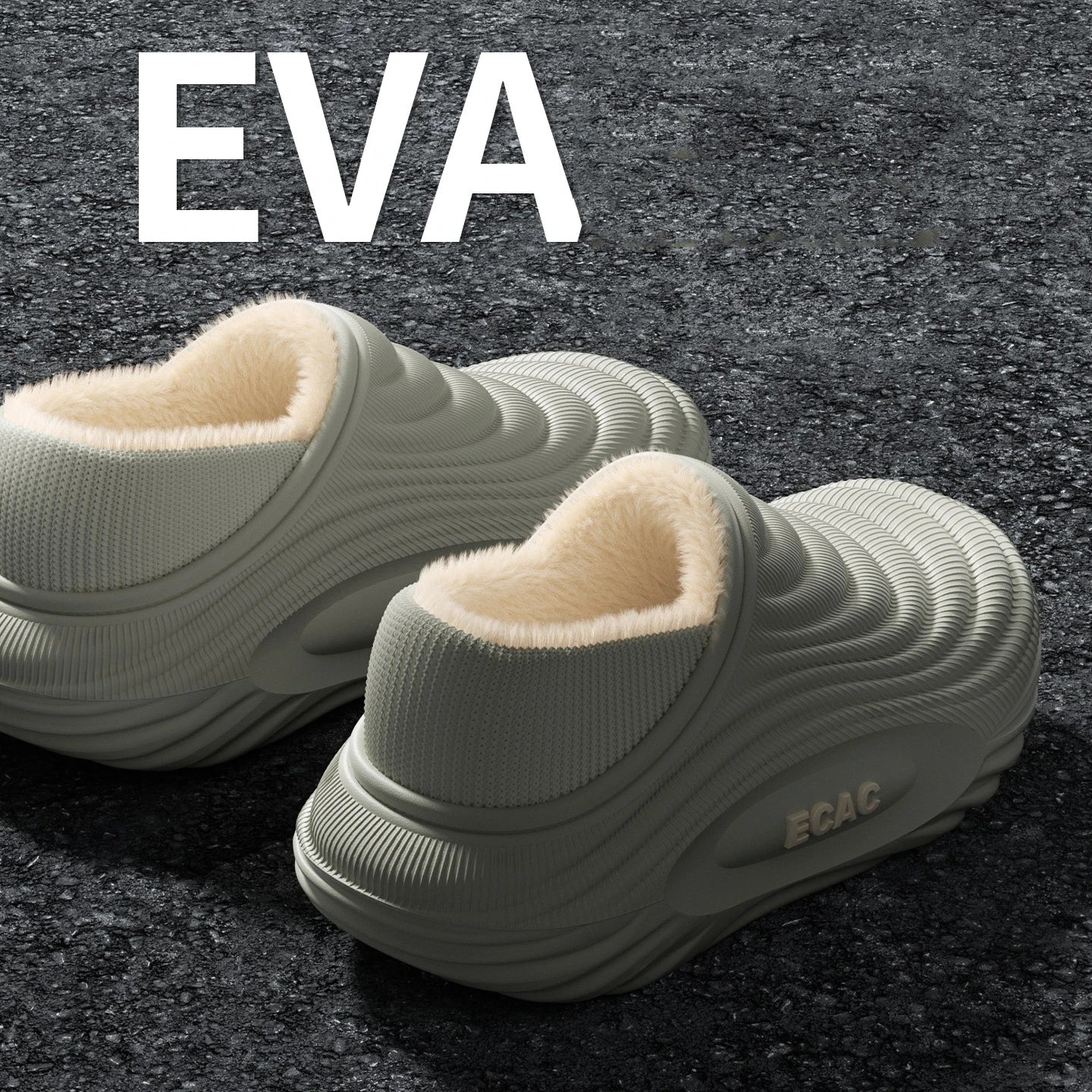 Baotou waterproof cotton slippers, home cotton shoes, winter warm and non slip couple cotton slippers LadyShow.Store