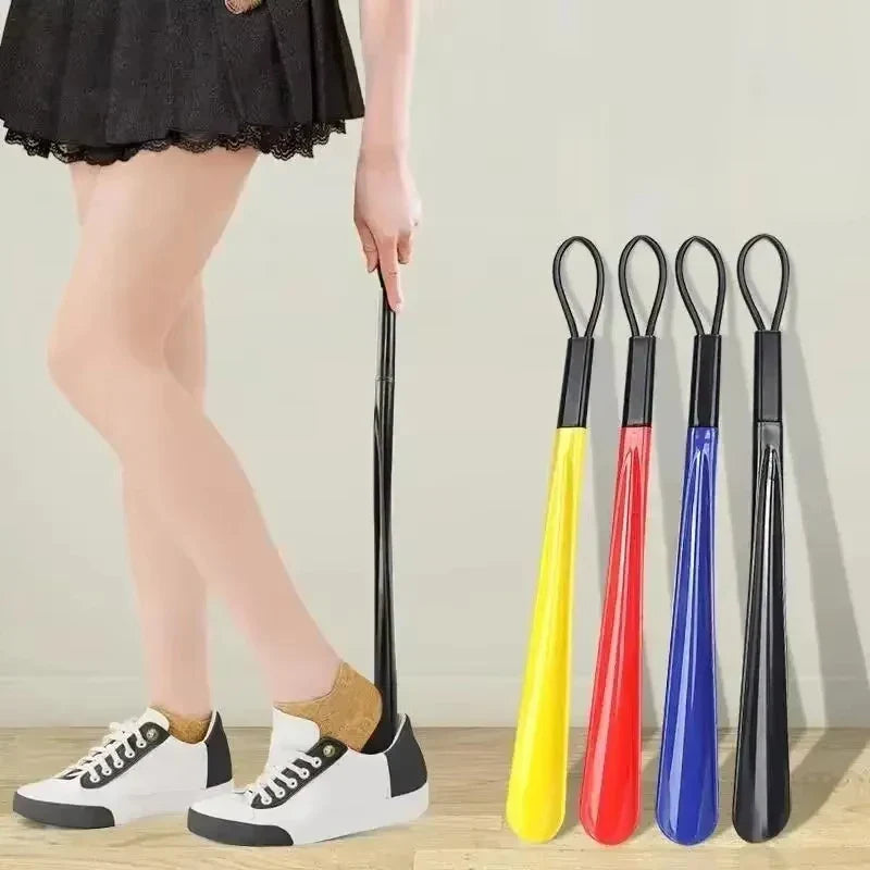 1pc Extra Long Flexible Plastic Shoe Horns Not Require Bending Durable Shoe Spoons For Pregnant Women Wearing Shoe Assistants LadyShow.Store