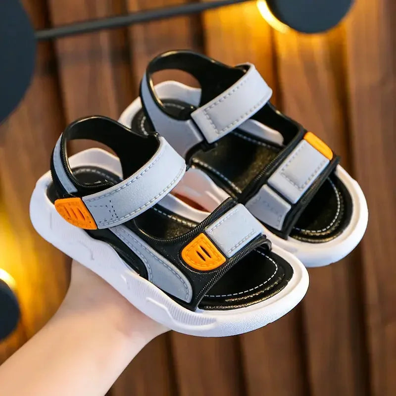 Summer Baby Sandals Solid Color Baby Boy Sandals Soft Sole Anti-slip Boys Girls Sandals Toddler Baby Shoes Beach 2-12 Years LadyShow.Store