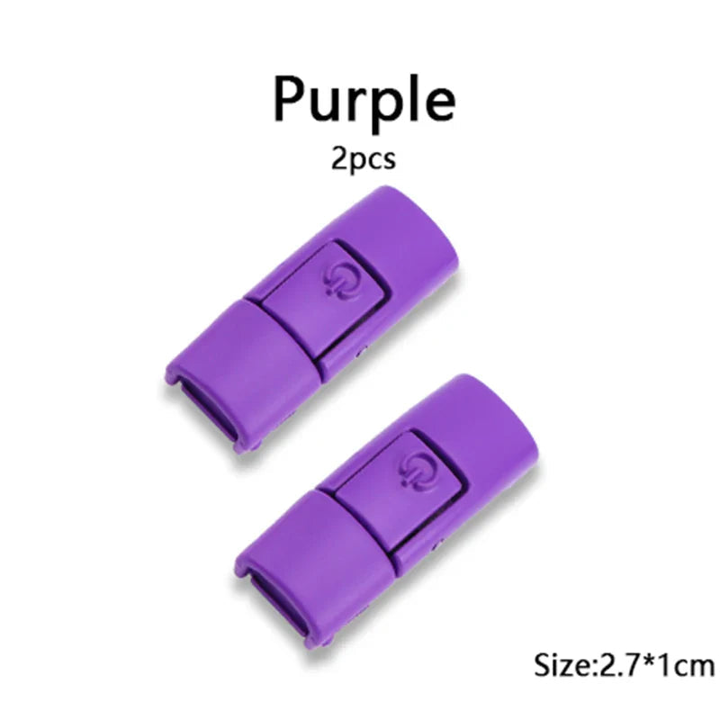 New Colorful Shoelaces Press buckle Metal Shoelace Clip Press Lock Kids Adult Shoes Accessories AF1 Sneaker Kits Metal Laces Tip LadyShow.Store