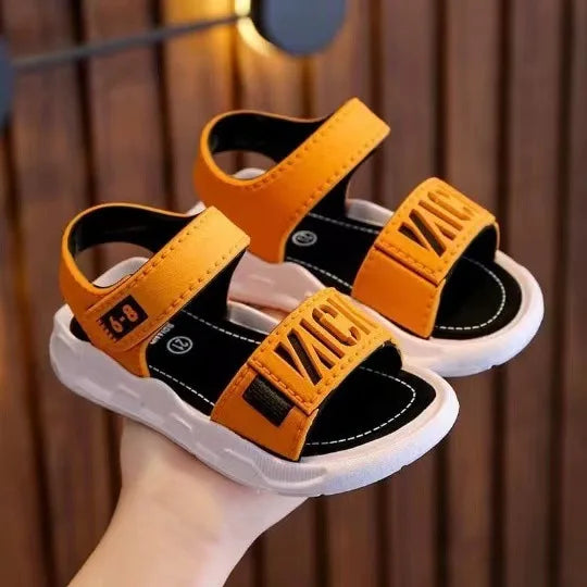 Summer Baby Sandals Solid Color Baby Boy Sandals Soft Sole Anti-slip Boys Girls Sandals Toddler Baby Shoes Beach 2-12 Years LadyShow.Store