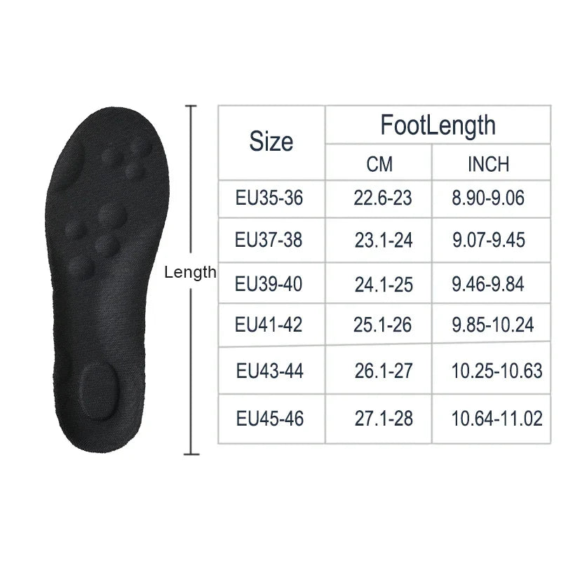 Latex Sport Insoles High Elasticity Soft Shoe Pads Arch Support Orthotic Insoles Breathable Deodorant Shock Absorption Cushion LadyShow.Store