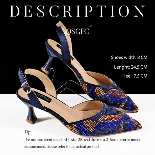 Festive Elegance:High Quality Women's Pumps Fashion Design For Nigeria Wedding Party Ladies Shoes Spot Goods Pi-Mart
