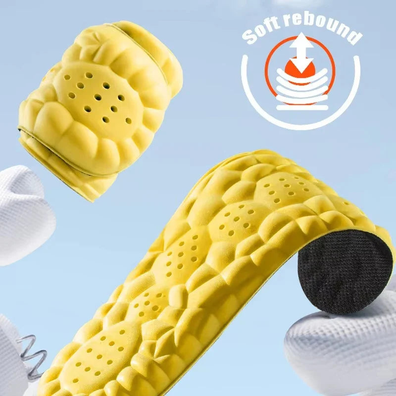 4D Cloud Technology Sports Insoles for Shoes PU Sole Soft Breathable Shock Absorption Cushion Running Orthopedic Care Insoles LadyShow.Store