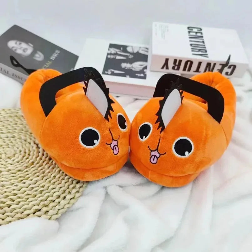 Chainsaw Home Slipper Womens Winter Warm Fuzzy Furry cartoon Plush Grip Sole Indoor Female Fluffy funny cute House Shoes Ladies LadyShow.Store