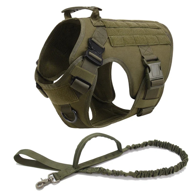 Tactical Military Vest Pet German Shepherd Golden Retriever Tactical  Training Dog Harness and Leash Set For All Breeds Dogs Pi-Mart