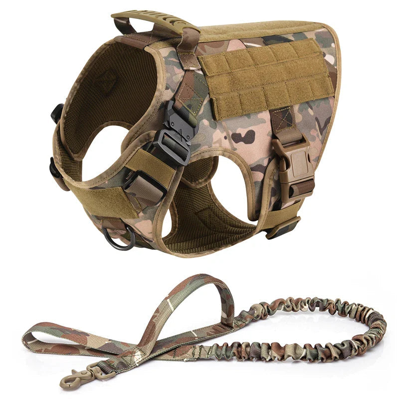 Tactical Military Vest Pet German Shepherd Golden Retriever Tactical  Training Dog Harness and Leash Set For All Breeds Dogs Pi-Mart