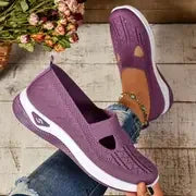 Women's shoes, casual sports shoes, solid color breathable sports soft-soled lightweight walking shoes, low-top knitted casual s LadyShow.Store