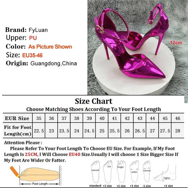 New 12CM 10CM 8CM High Heeled Women's Sandals Sexy Hollow Stiletto Single Shoes Fashion Nightclub Party Female Model Show Pumps Pi-Mart
