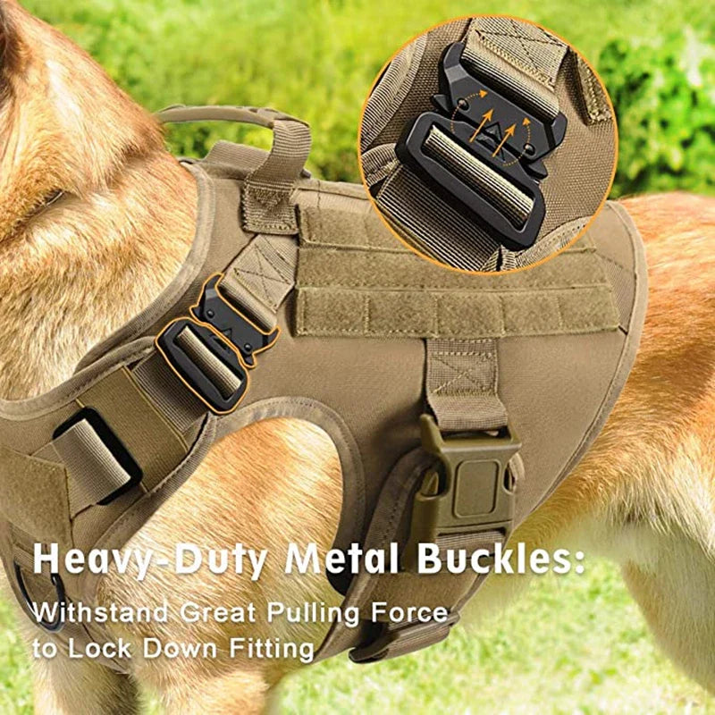 Tactical Military Vest Pet German Shepherd Golden Retriever Tactical  Training Dog Harness and Leash Set For All Breeds Dogs Pi-Mart