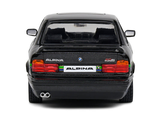 1994 BMW E34 Alpina B10 BiTurbo Black Metallic with Green Graphics 1/43 Diecast Model Car by Solido Solido