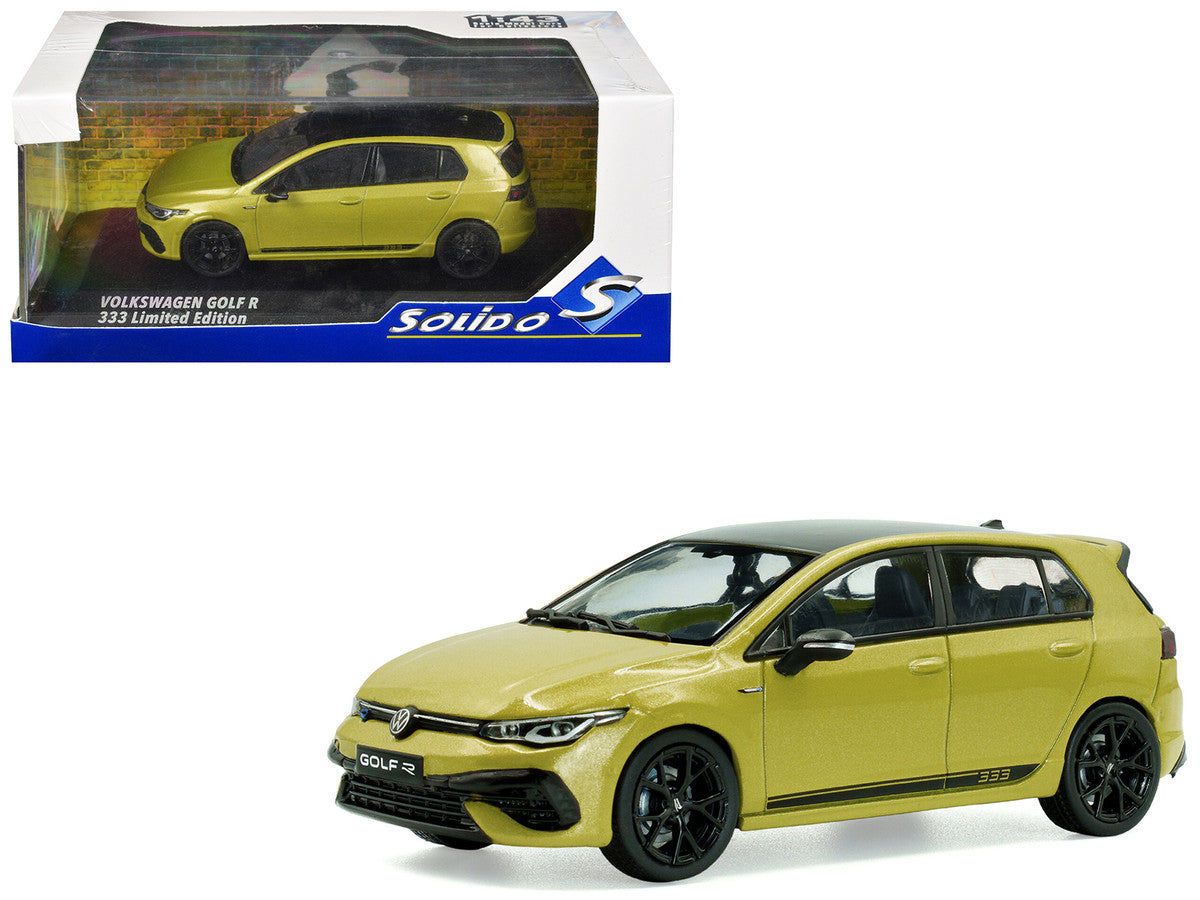 2023 Volkswagen Golf R 333 Limited Edition Lime Yellow Metallic with Black Top 1/43 Diecast Model Car by Solido Solido
