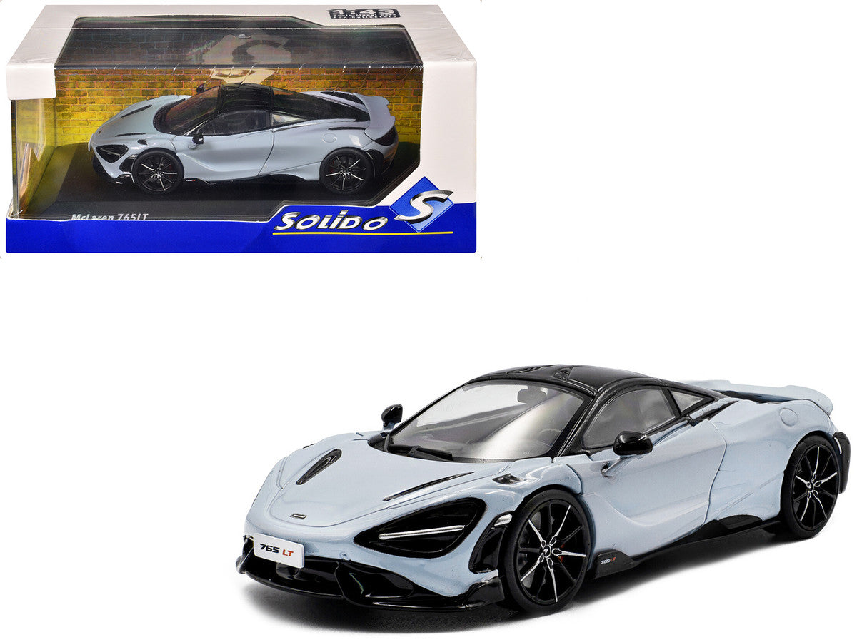 2020 McLaren 765LT Ceramic Gray with Black Top 1/43 Diecast Model Car by Solido Solido