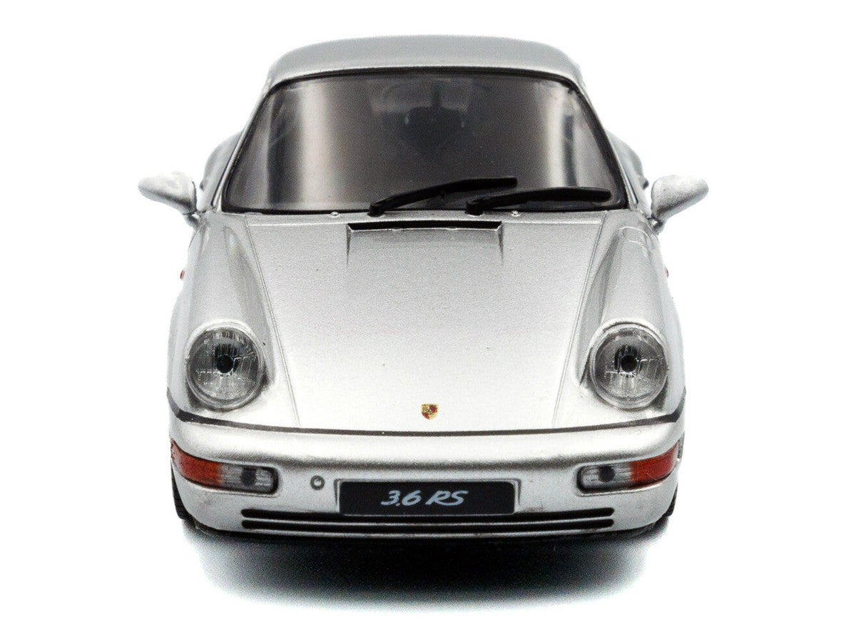 1994 Porsche 911 (964) RS Silver Metallic with Black Stripes 1/43 Diecast Model Car by Solido Solido