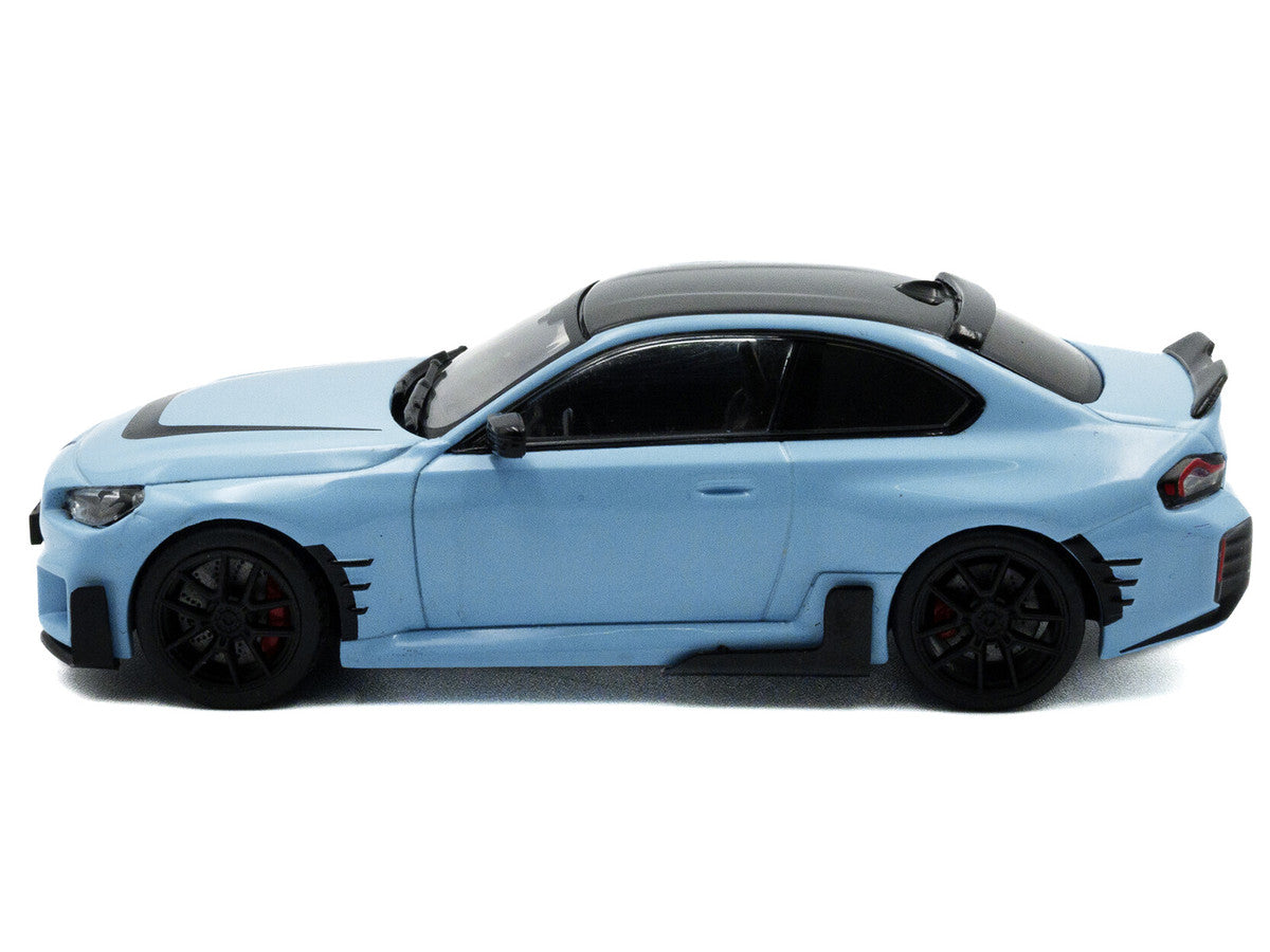 2023 BMW M2 M Performance Zandvoort Blue with Black Top 1/43 Diecast Model Car by Solido Solido