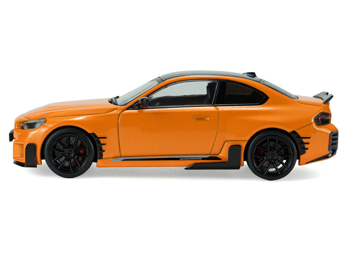 2024 BMW M2 M Performance Papaya Orange Metallic with Black Top 1/43 Diecast Model Car by Solido Solido