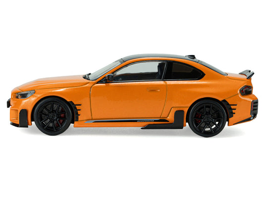2024 BMW M2 M Performance Papaya Orange Metallic with Black Top 1/43 Diecast Model Car by Solido Solido