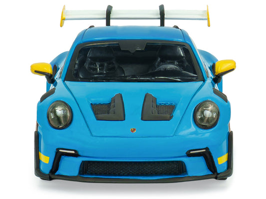 2023 Porsche 911 (992) GT3 RS "Tribute to 24 Hours of Daytona 2003" Riviera Blue with Yellow Stripes 1/43 Diecast Model Car by Solido-0
