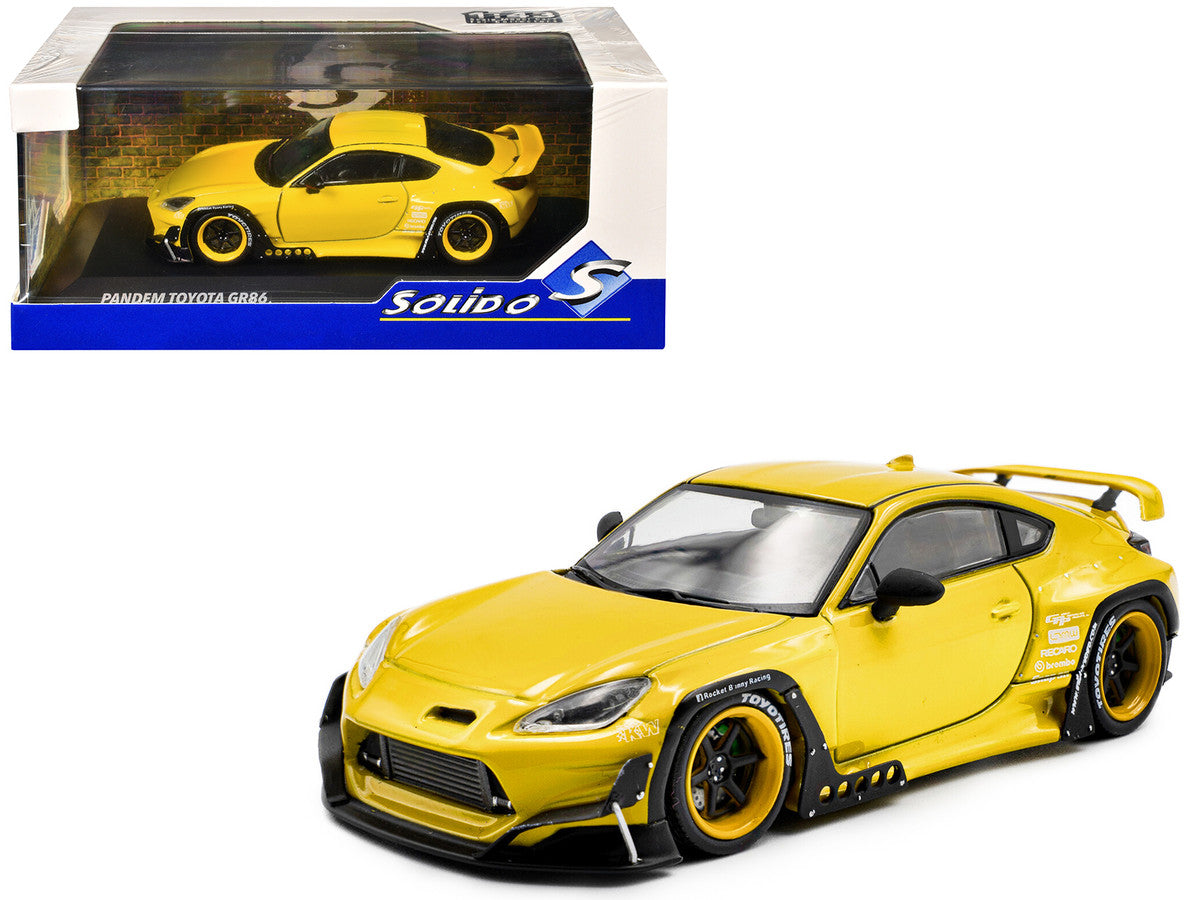 2022 Toyota Pandem GR86 Yellow 1/43 Diecast Model Car by Solido Solido