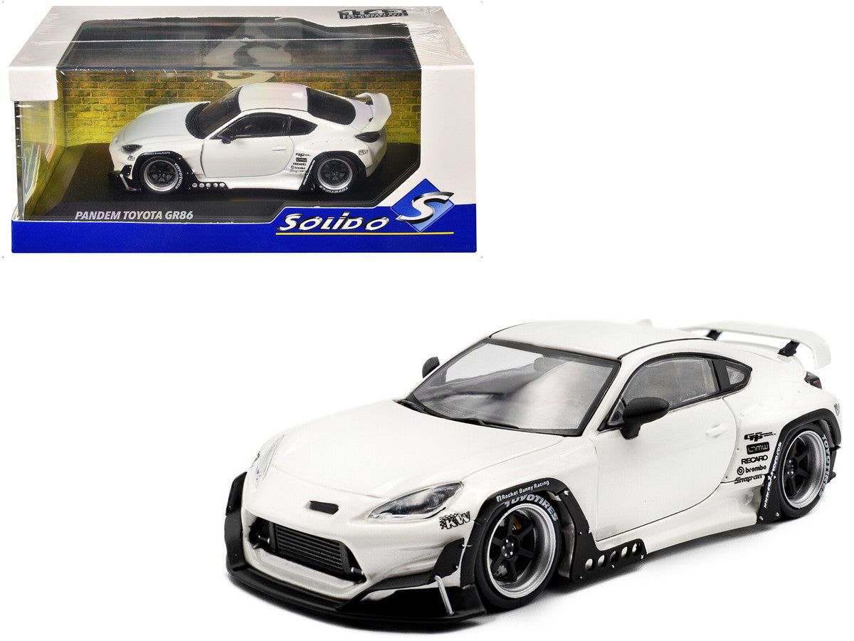 2022 Toyota Pandem GR86 White Metallic 1/43 Diecast Model Car by Solido Solido