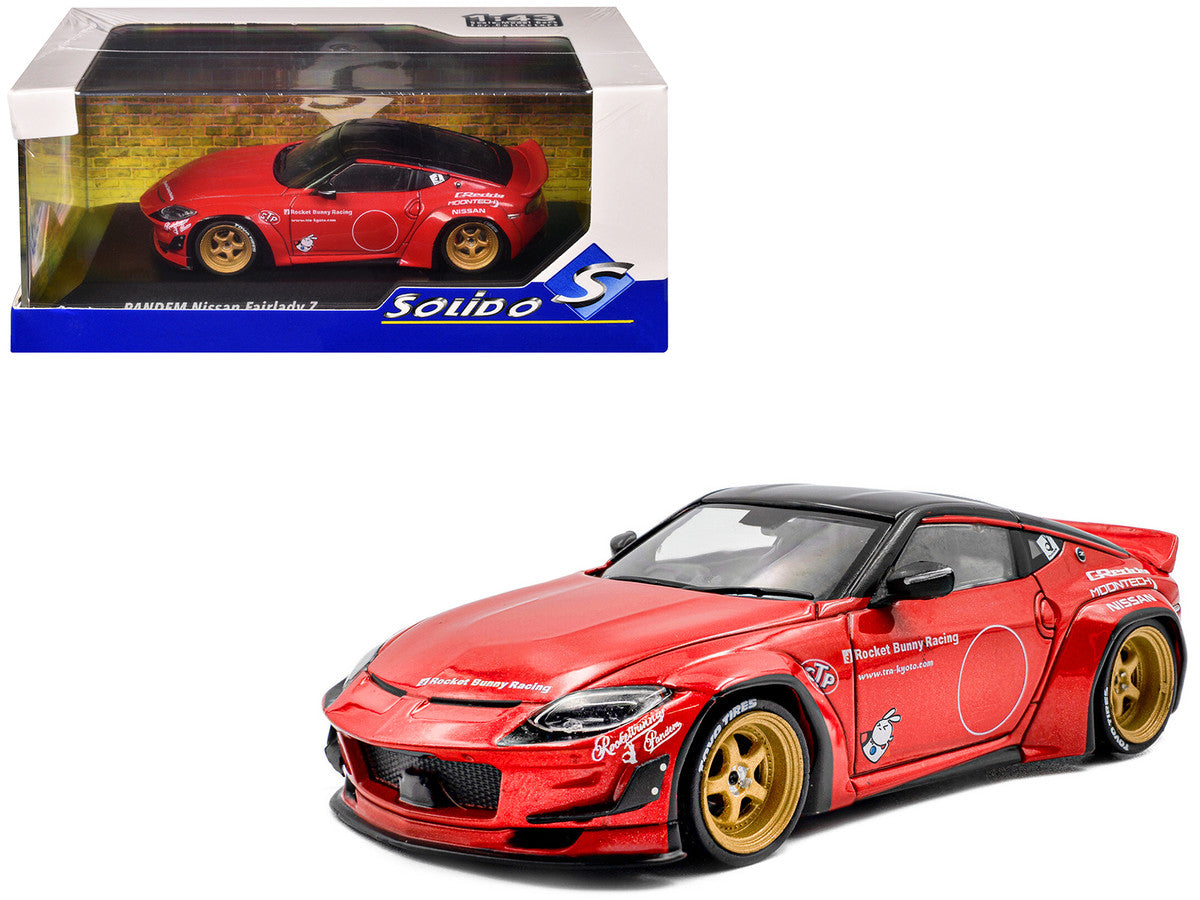 2022 Nissan Pandem Fairlady Z RHD (Right Hand Drive) Red Metallic with Black Top 1/43 Diecast Model Car by Solido Solido