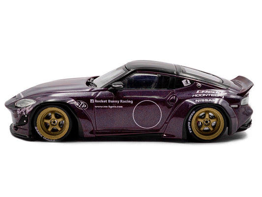 2022 Nissan Pandem Fairlady Z RHD (Right Hand Drive) Purple Metallic with Black Top 1/43 Diecast Model Car by Solido Solido
