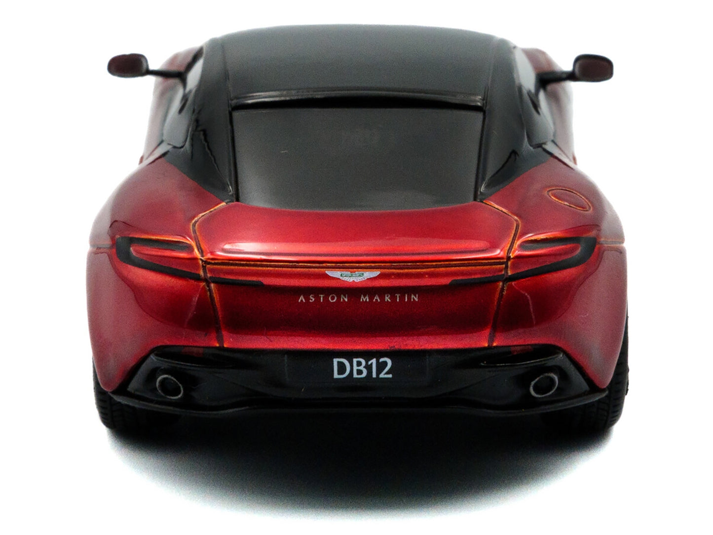2023 Aston Martin DB12 Coupe Hyper Red Metallic with Black Top 1/43 Diecast Model Car by Solido