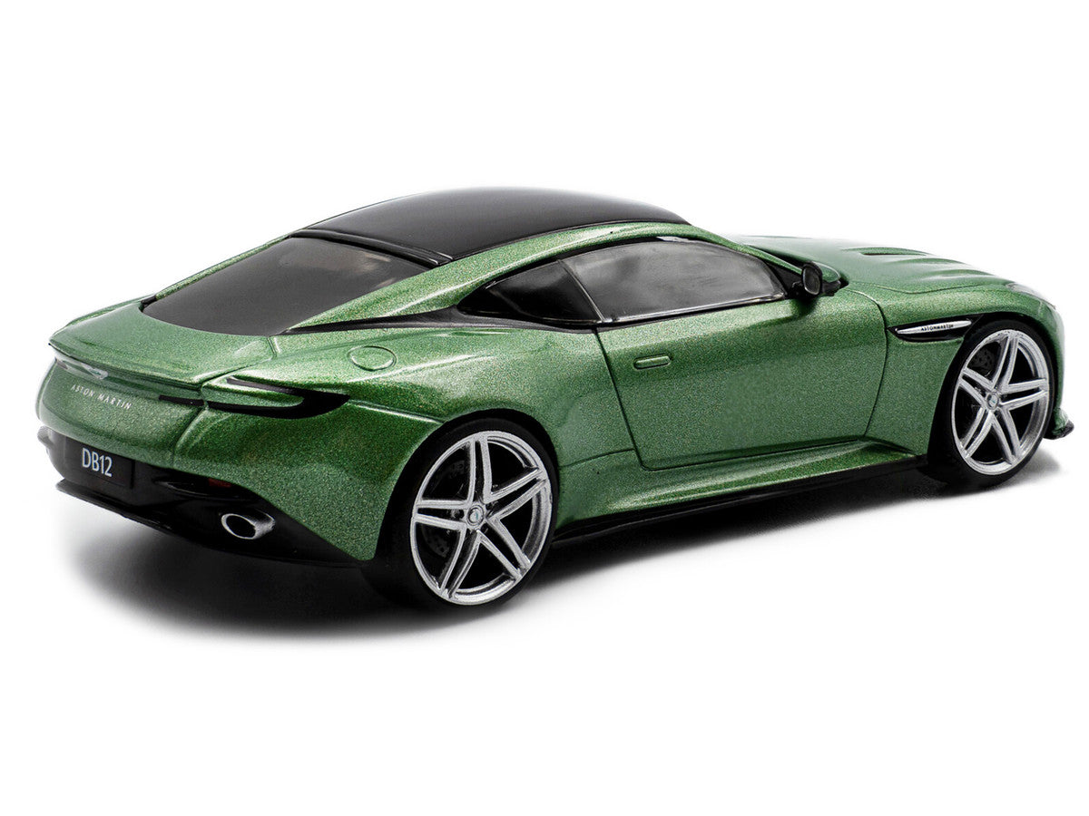 2023 Aston Martin DB12 Coupe Iridescent Emerald Metallic with Black Top 1/43 Diecast Model Car by Solido Solido