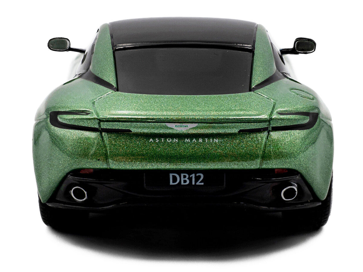 2023 Aston Martin DB12 Coupe Iridescent Emerald Metallic with Black Top 1/43 Diecast Model Car by Solido Solido