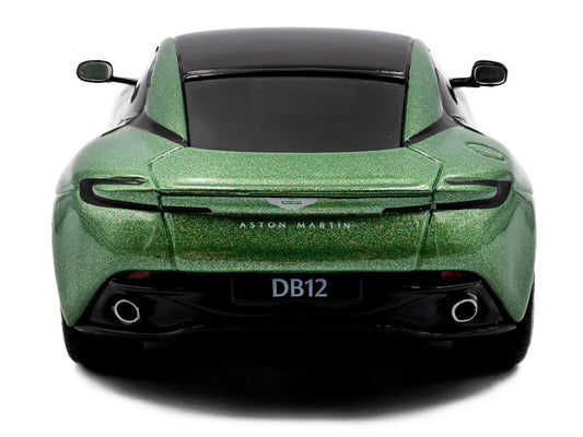 2023 Aston Martin DB12 Coupe Iridescent Emerald Metallic with Black Top 1/43 Diecast Model Car by Solido Solido