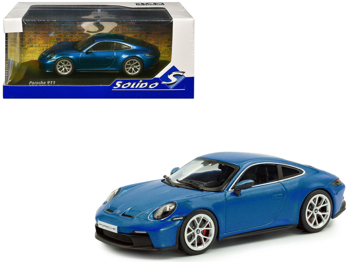 2023 Porsche 911 (992) GT3 Touring South Sea Blue Metallic 1/43 Diecast Model Car by Solido-4