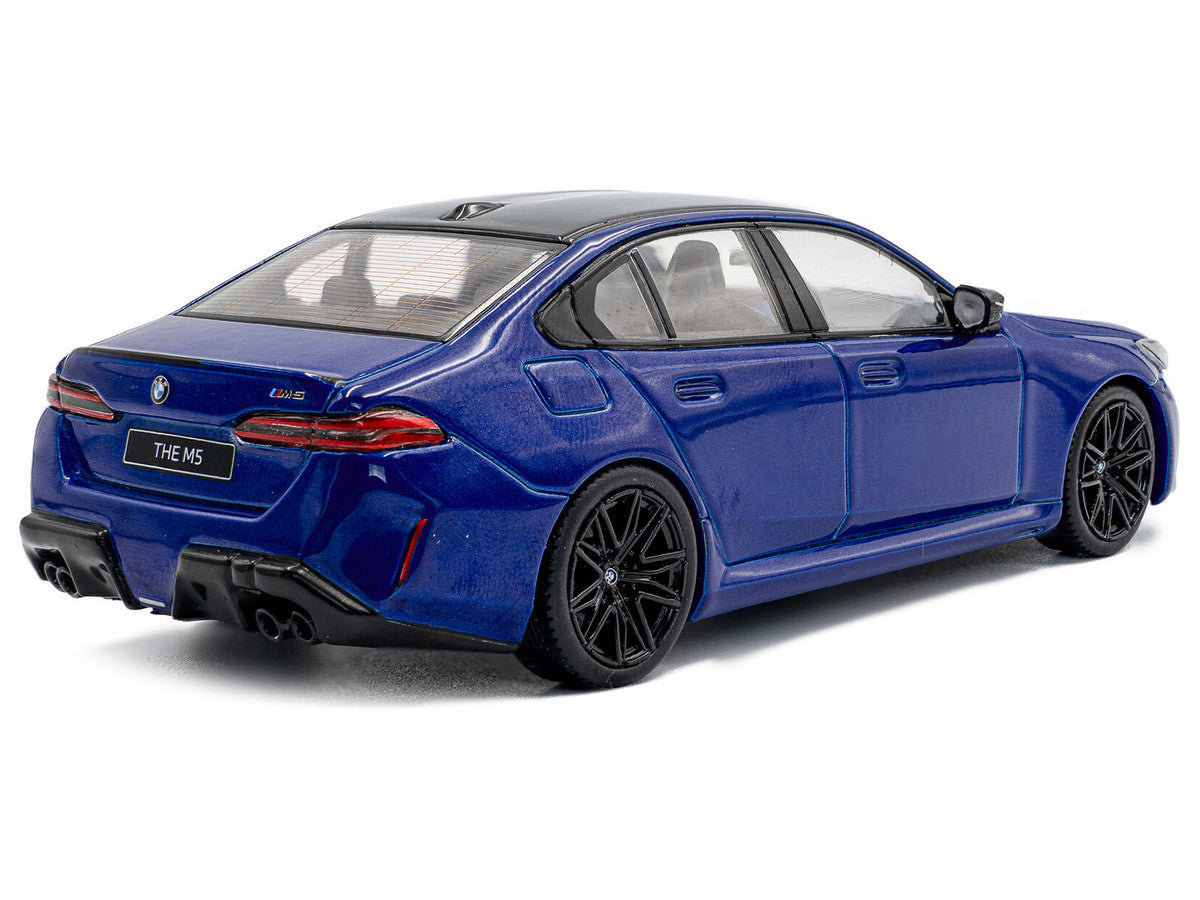 2024 BMW M5 Sedan Marina Bay Blue Metallic with Black Top 1/43 Diecast Model Car by Solido Solido