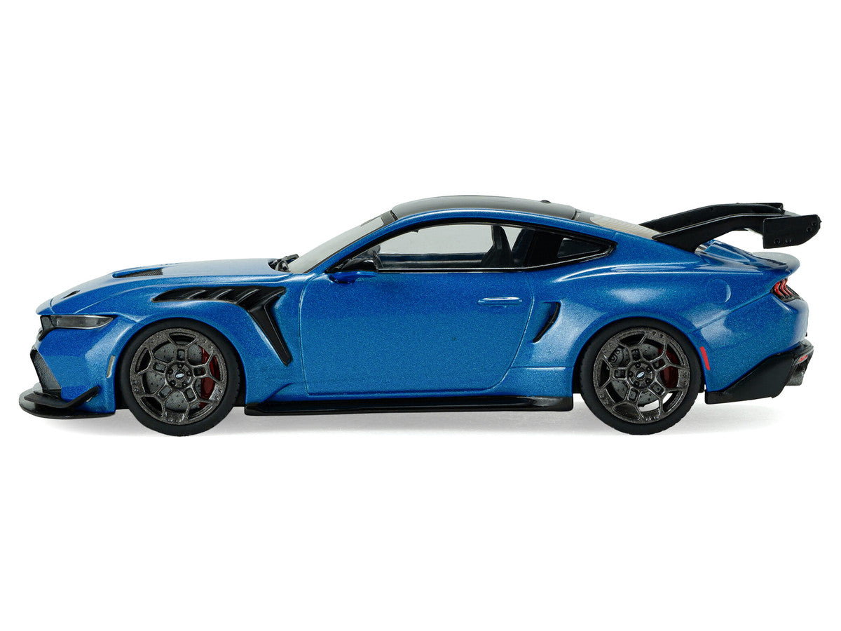 2025 Ford Mustang GTD Indulgent Blue Metallic with Black Top 1/43 Diecast Model Car by Solido Solido