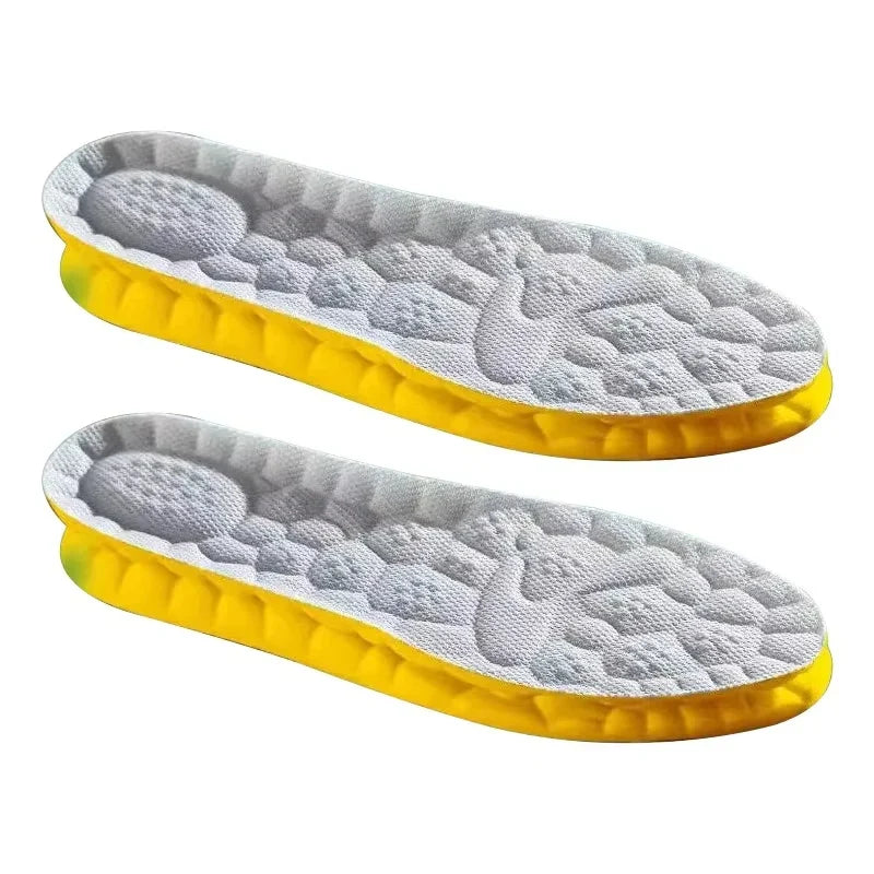 4D Cloud Technology Sports Insoles for Shoes PU Sole Soft Breathable Shock Absorption Cushion Running Orthopedic Care Insoles LadyShow.Store