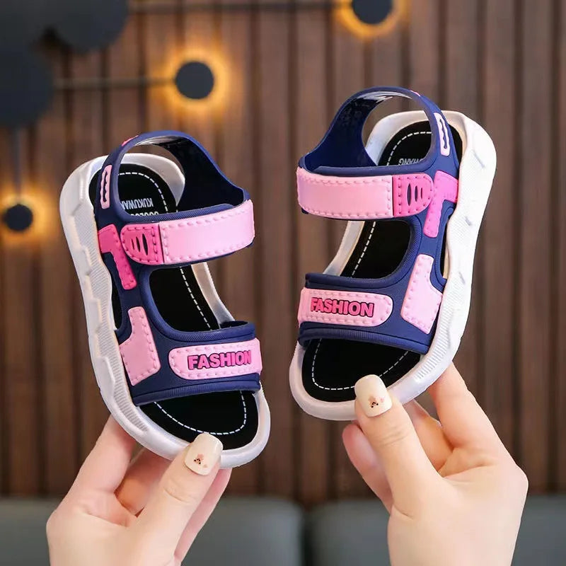 Summer Baby Sandals Solid Color Baby Boy Sandals Soft Sole Anti-slip Boys Girls Sandals Toddler Baby Shoes Beach 2-12 Years LadyShow.Store