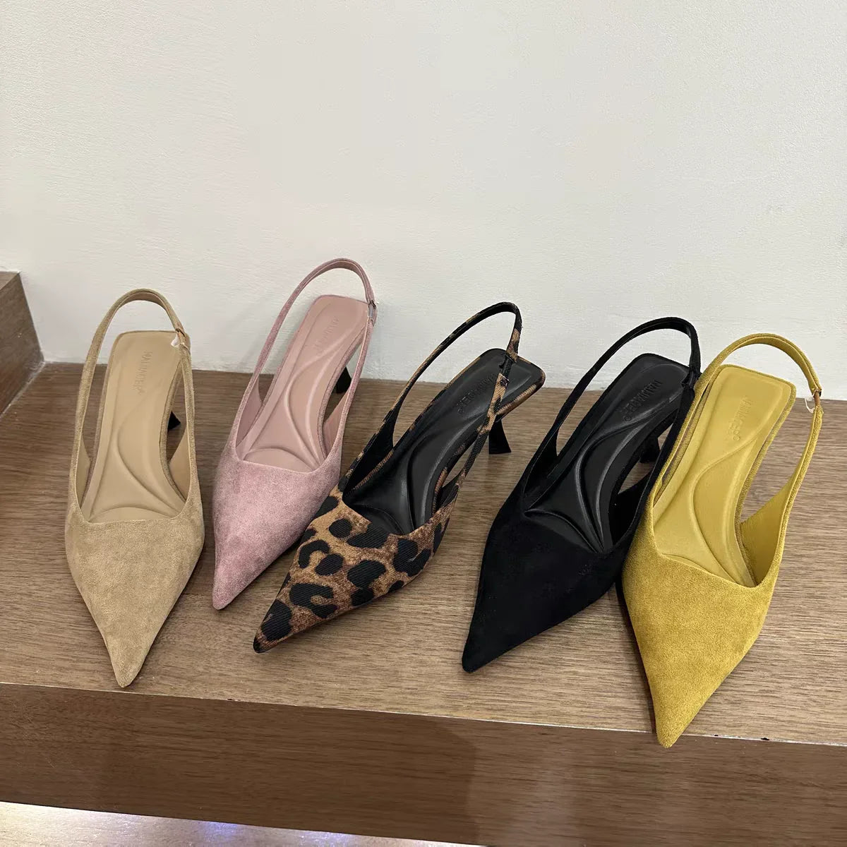 Summer Slip On Leopard Women Sandals Shoes Fashion Pointed Toe High Heel Stripper Party Ladies Sandalias Shoes LadyShow.Store