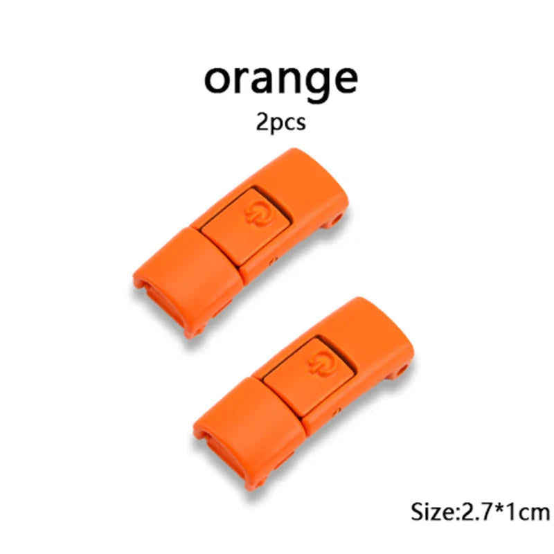 New Colorful Shoelaces Press buckle Metal Shoelace Clip Press Lock Kids Adult Shoes Accessories AF1 Sneaker Kits Metal Laces Tip LadyShow.Store