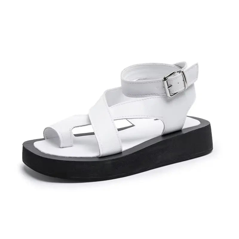 AIYUQI Sandals Women Genuine Leather 2026 Summer New Clip Toe Sandals Ladies Roman Women Shoes Muffin Sandals WHS MTO LadyShow.Store
