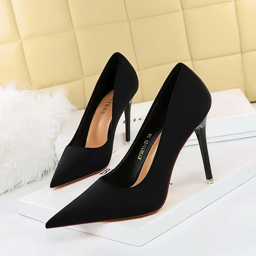 BIGTREE Shoes Satin Women Pumps 2025 New Purple High Heels Fashion Women Shoes Stiletto Luxury Noble Party Shoes Women Heels Pi-Mart