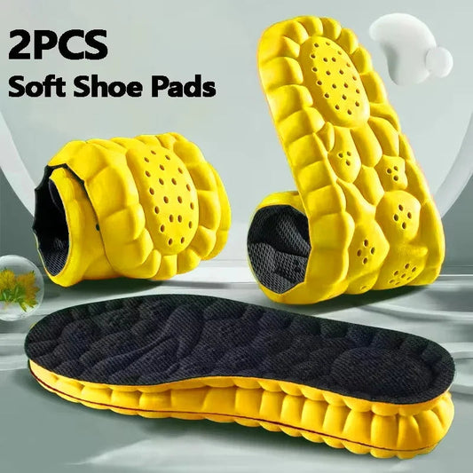 4D Cloud Technology Sports Insoles for Shoes PU Sole Soft Breathable Shock Absorption Cushion Running Orthopedic Care Insoles LadyShow.Store