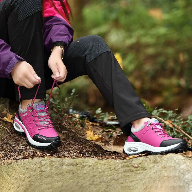 Ladies Sneakers Comfortable Breathable Platform Shoes Fashion Lace Up Female Casual Shoes for Women Outdoor Short Boots LadyShow.Store