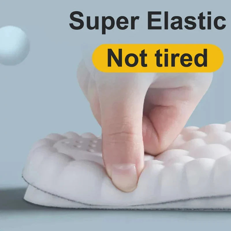 Latex Sport Insoles High Elasticity Soft Shoe Pads Arch Support Orthotic Insoles Breathable Deodorant Shock Absorption Cushion LadyShow.Store